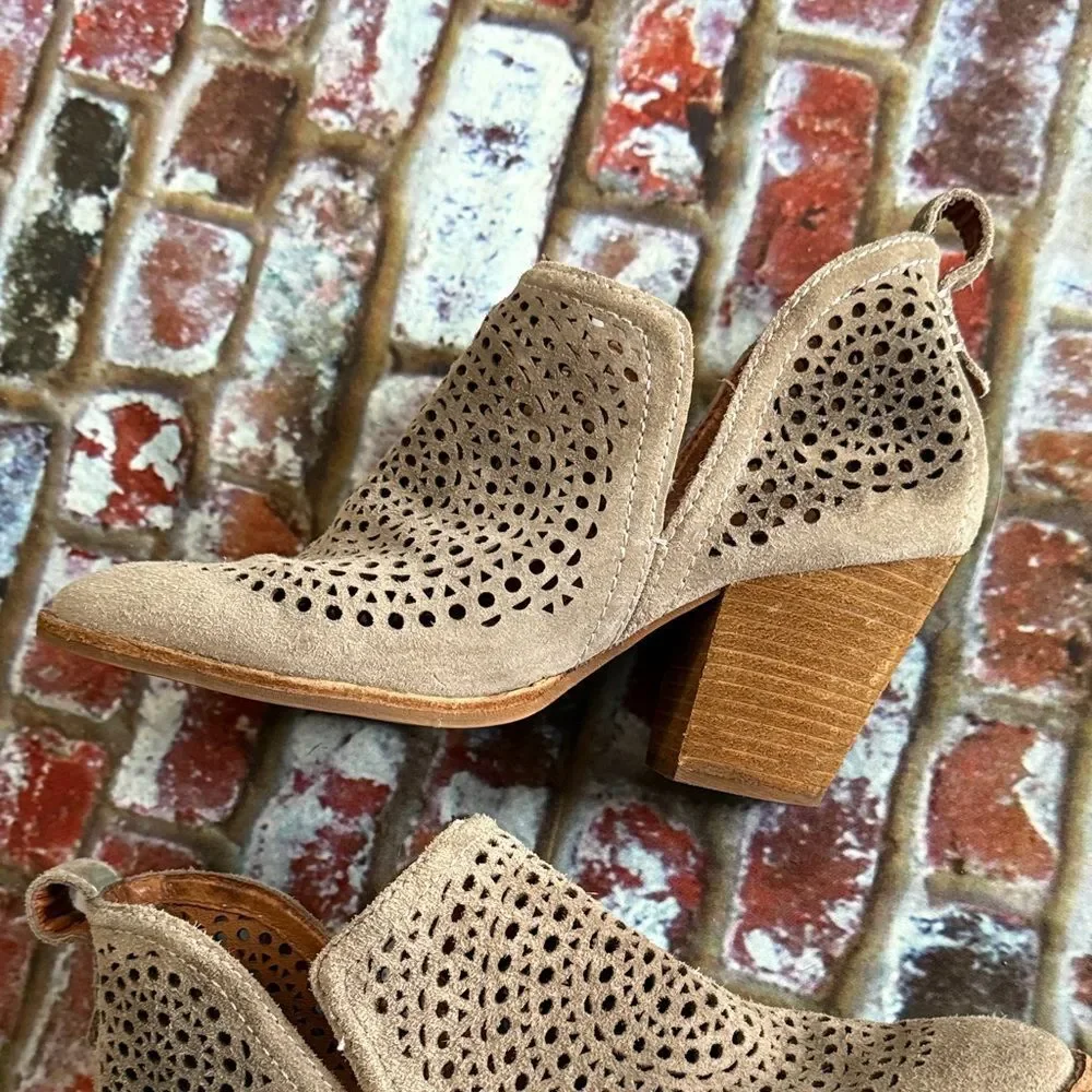 Jeffrey Campbell Taupe Cutout Ankle Booties